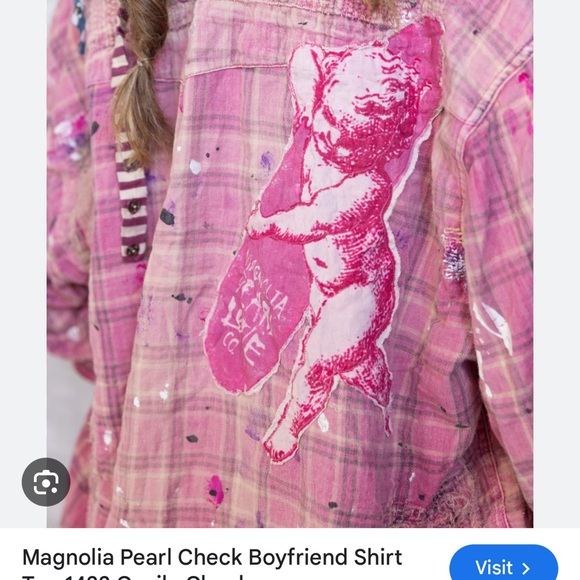 Magnolia Pearl Boyfriend Shirt in Cecile check - Picture 2 of 9